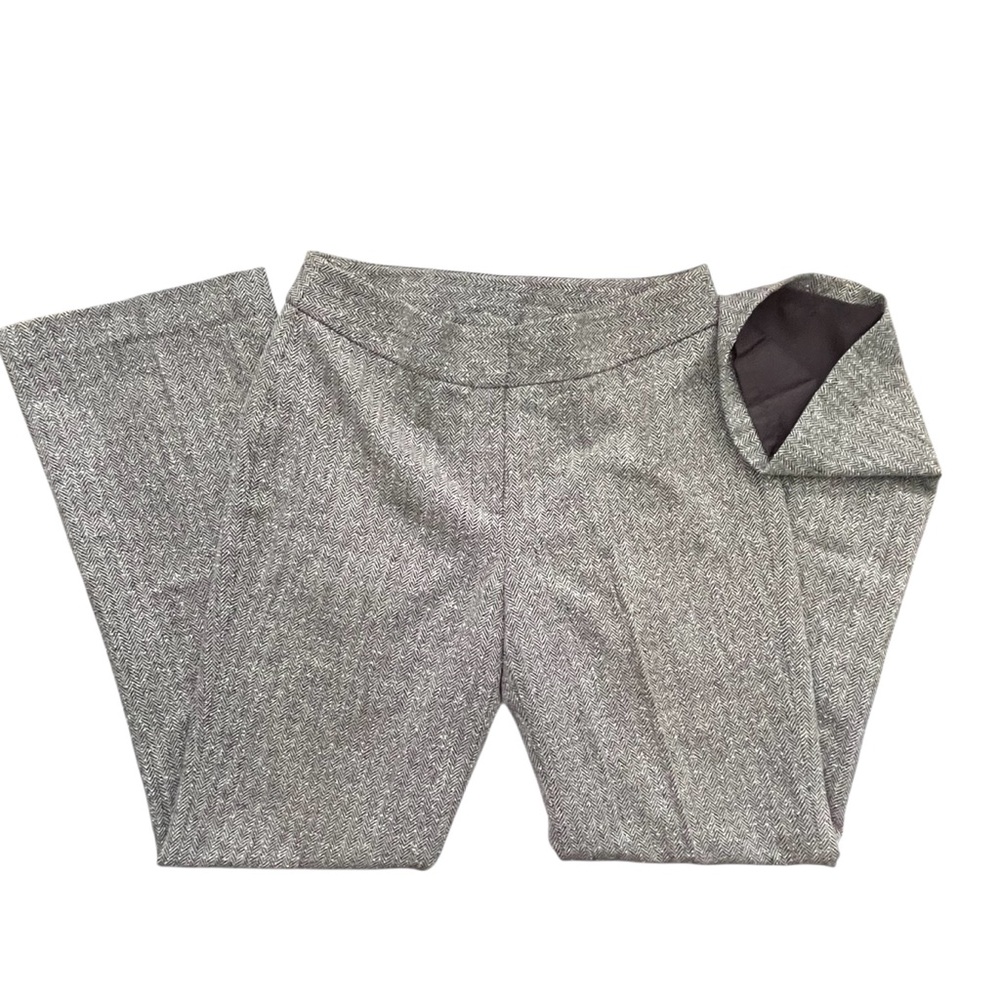 Nine West 2 piece Pant Suit - Textured Brown beige Herringbone fully lined Sz: 4 - Picture 7 of 13